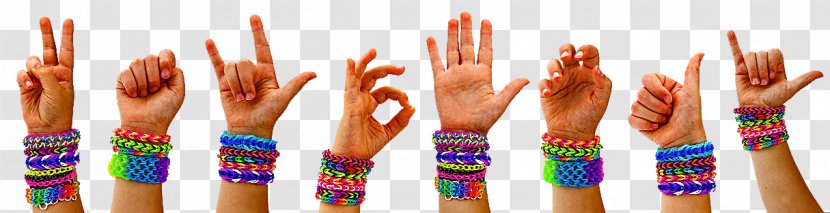 Rainbow Loom Braid Bracelet Knitting Bead - Pencil - Thumb Transparent PNG