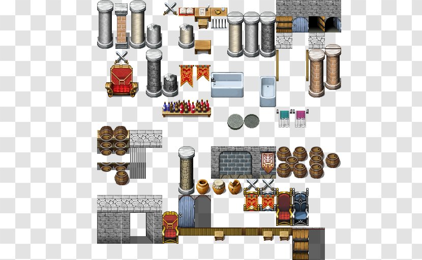 Tile-based Video Game Pixel Art RPG Maker Interior Design Services - Electronic Component Transparent PNG