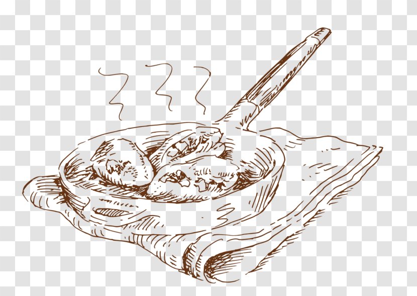 Drawing Royalty-free - Tableware - Restaurant Sketch Transparent PNG