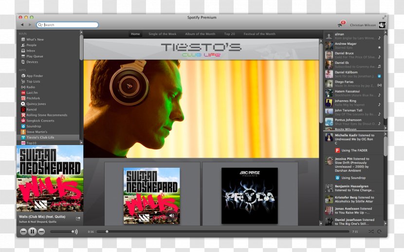 Graphics Software Musician Spotify Artist - Silhouette - Tiesto Transparent PNG