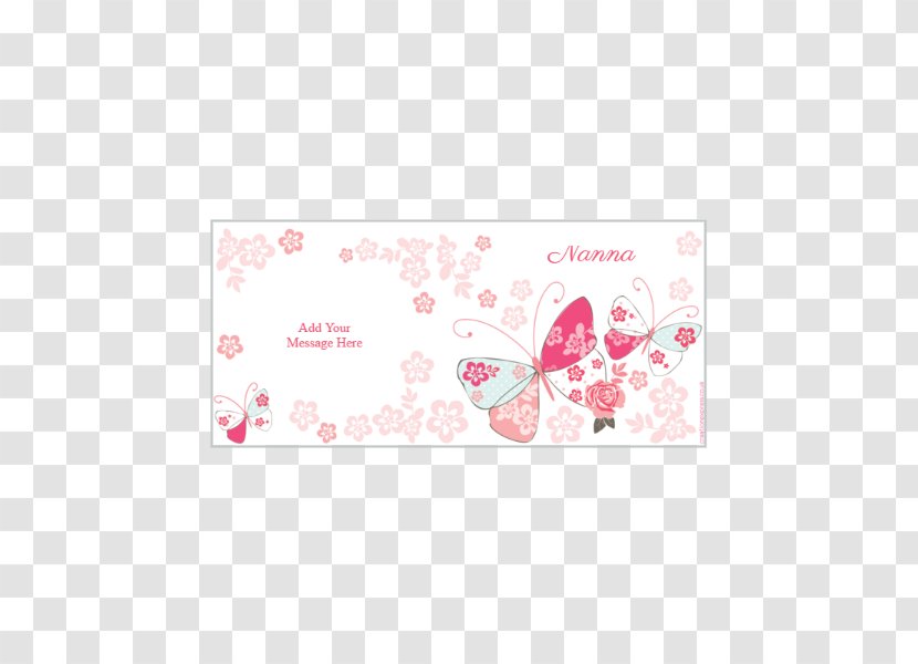 Greeting & Note Cards Pink M Rectangle Font - Card - Butterfly China Transparent PNG