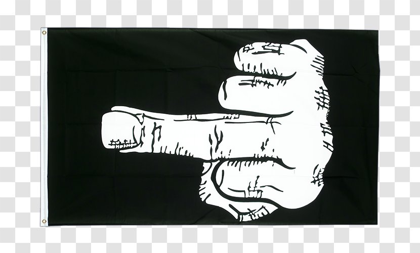 Middle Finger Flag 2' X 3' - Black - Flags 60 90 CmBanner 2x3 FtAZ Fahne 3'Middle The FingerFlag Transparent PNG