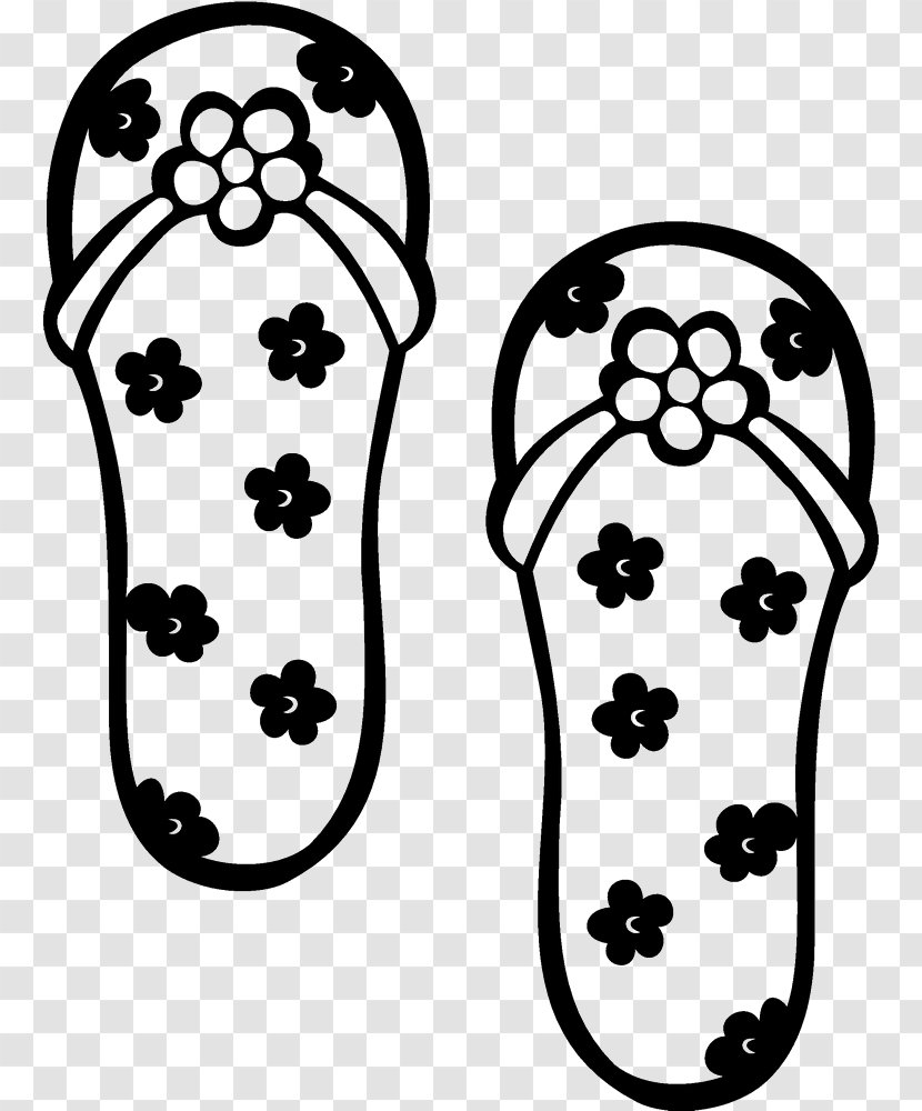 Clip Art Black And White Image Graphics - Flip Flop Transparent PNG