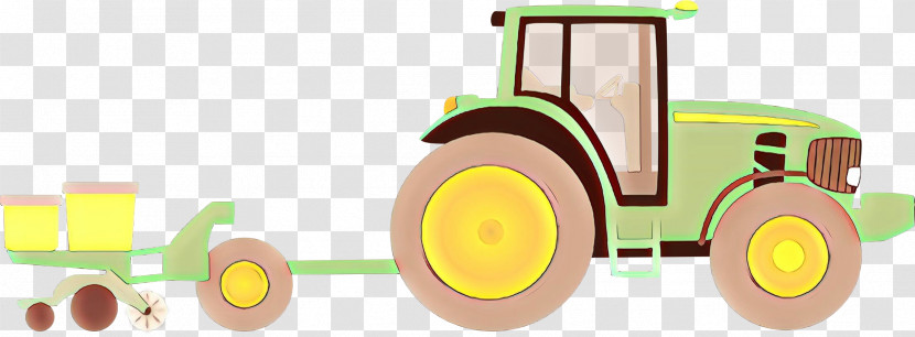 Tractor Vehicle Transport Rolling Toy Transparent PNG