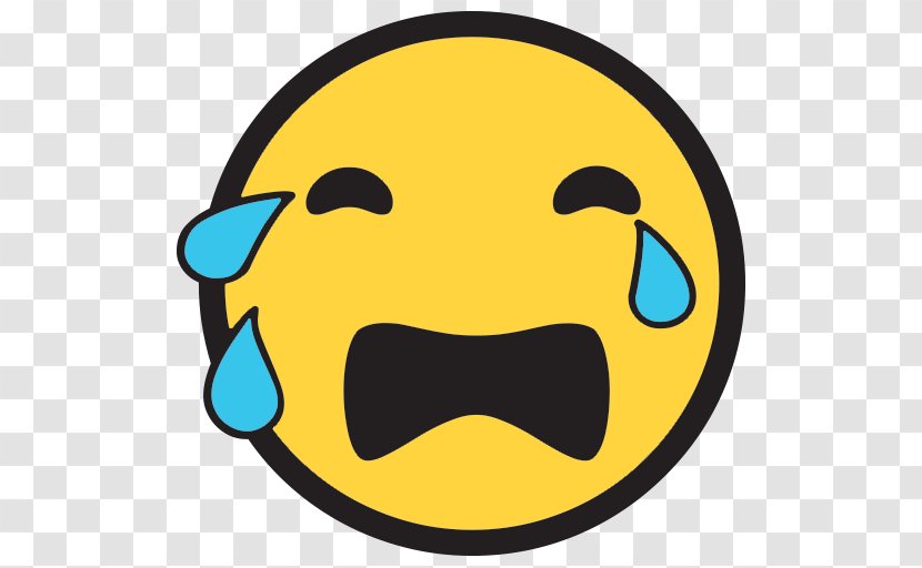 Emoticon Smiley Face With Tears Of Joy Emoji Crying - Facebook Transparent PNG