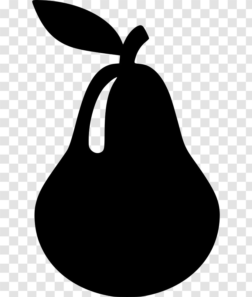 Clip Art - Black And White - Pear Transparent PNG