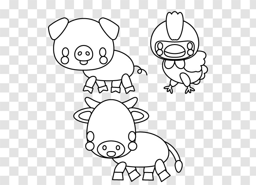 Drawing Line Art - Cartoon - Poultry And Livestock Transparent PNG
