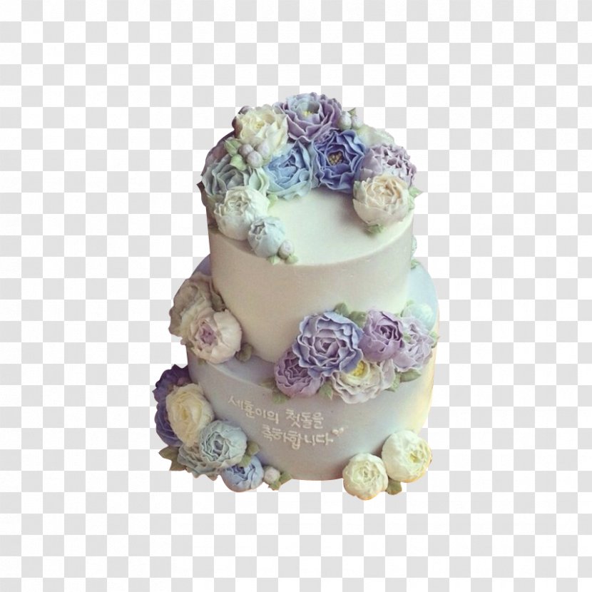 Wedding Cake Torte Icing Decorating - Lilac - Bouquet Transparent PNG