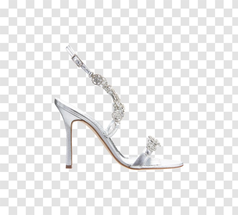 Sandal Silver Shoe - High Heeled Footwear Transparent PNG