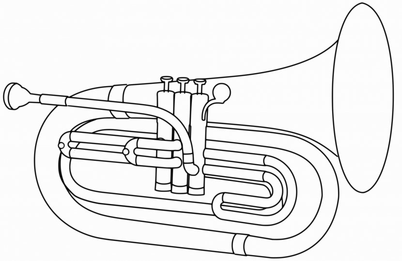 Baritone Horn Marching Euphonium Clip Art - Tuba - Cliparts Transparent PNG