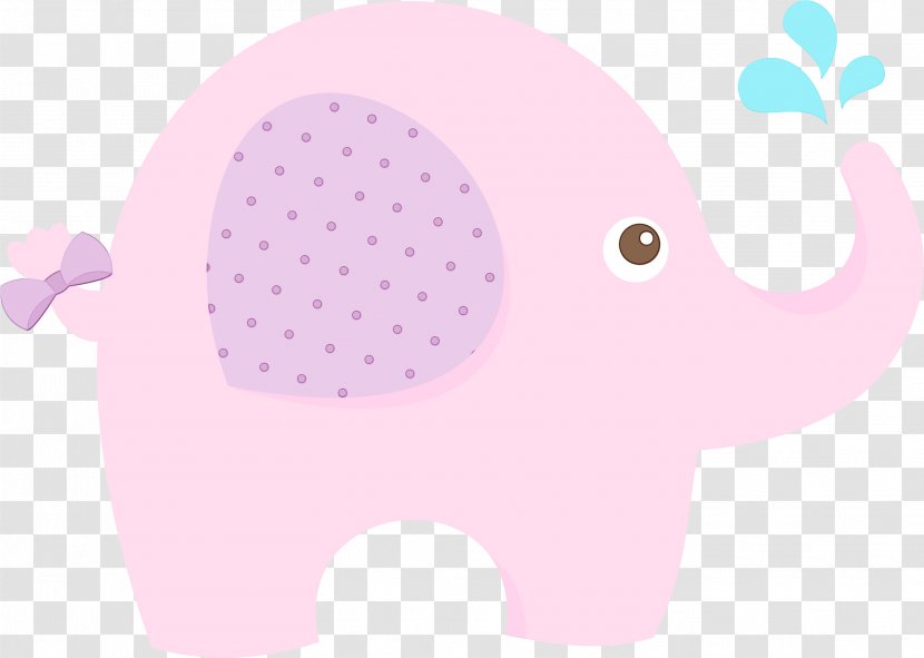 Polka Dot - Pink - Elephants And Mammoths Transparent PNG