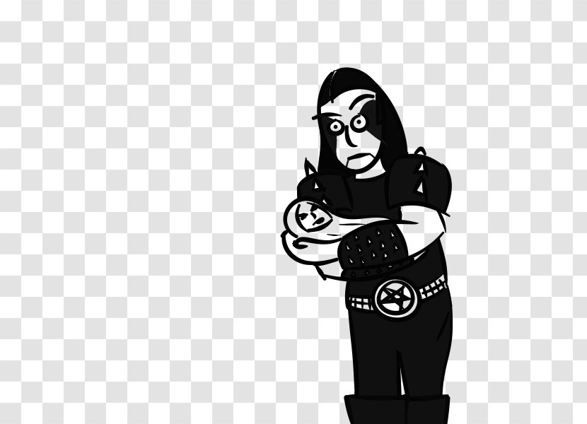 Father T-shirt Black And White Infant Metalhead - Cartoon Transparent PNG