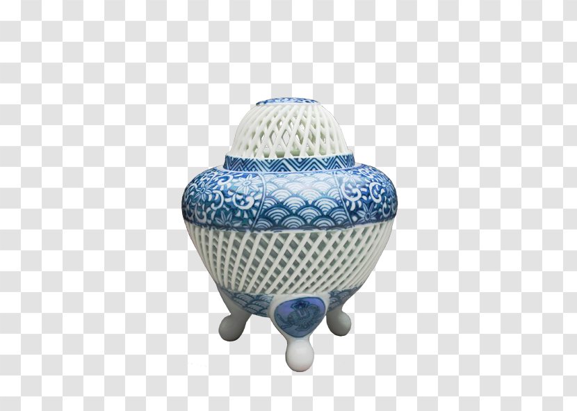 Porcelain - Blue And White Pottery - Censer Transparent PNG