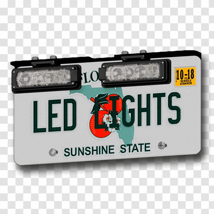 Light Beam Vehicle License Plates Color Light-emitting Diode - Bracket Transparent PNG
