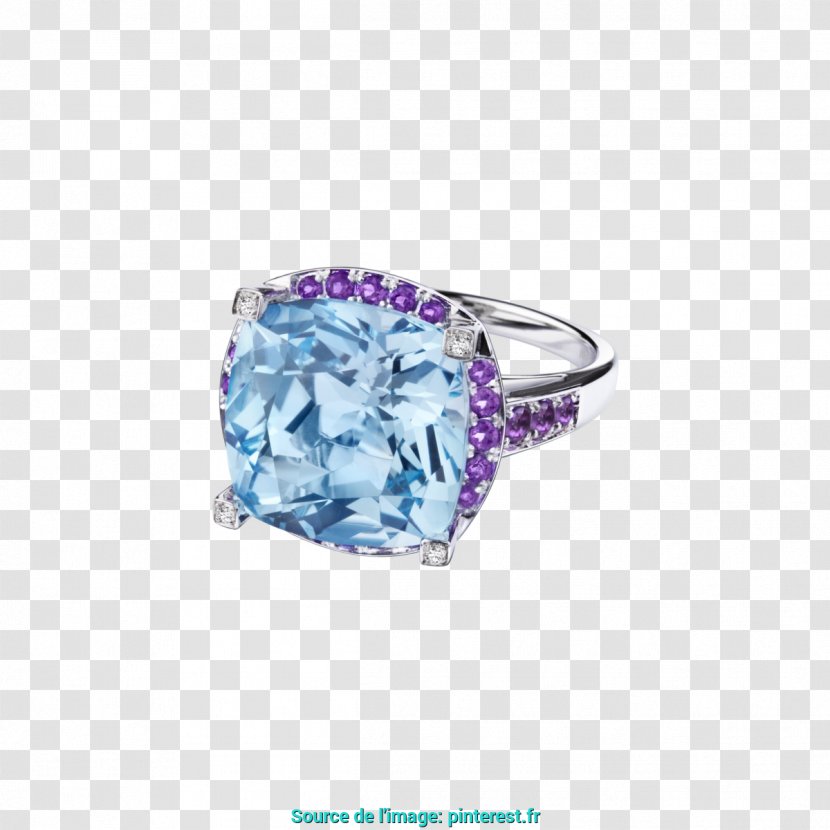 Topaz Engagement Ring Blue Jewellery - Flower Transparent PNG