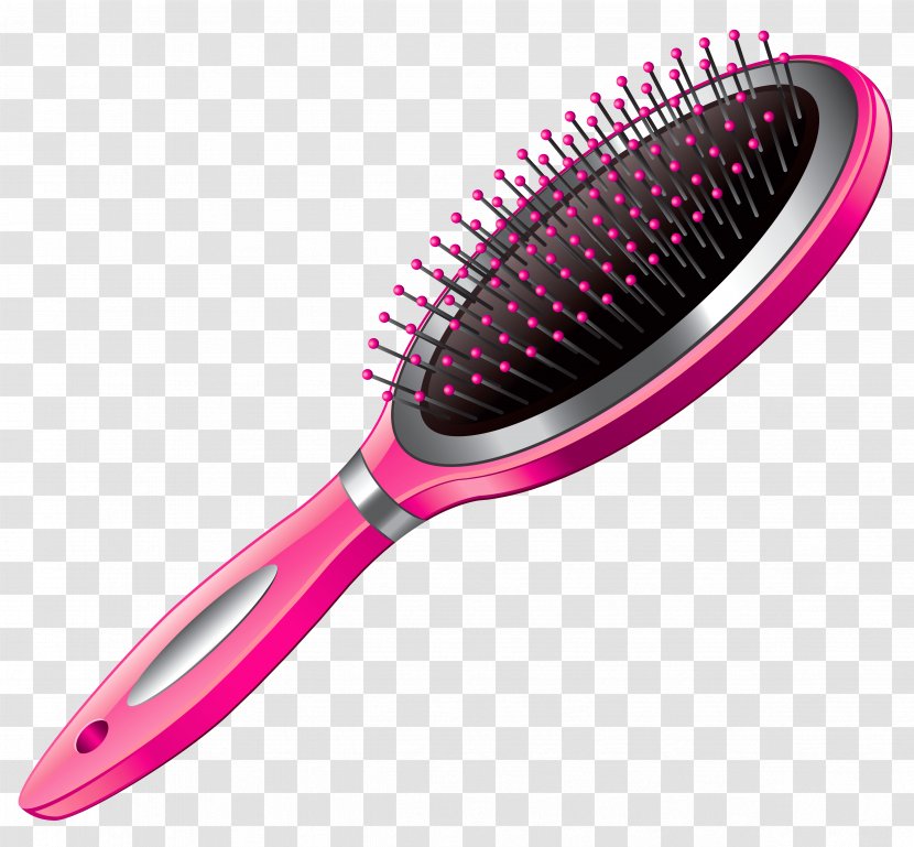 Brush Paint Clip Art - Product - Pink Hairbrush Clipart Picture Transparent PNG