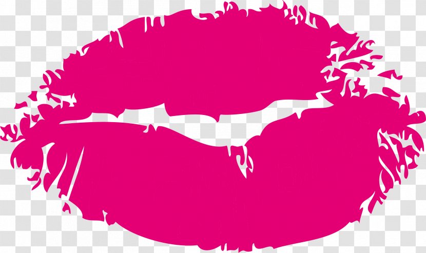 Lip Kiss Tattoo Illustration - Text - Pink Lips Transparent PNG