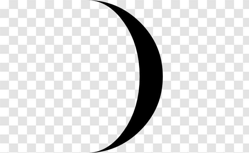 Crescent Lunar Phase Moon Circle - Monochrome Transparent PNG