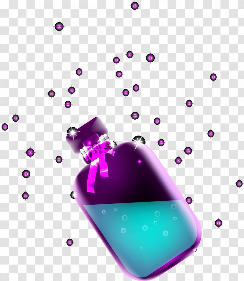Bottle Clip Art - Magenta - Vector Painted Wishing Transparent PNG