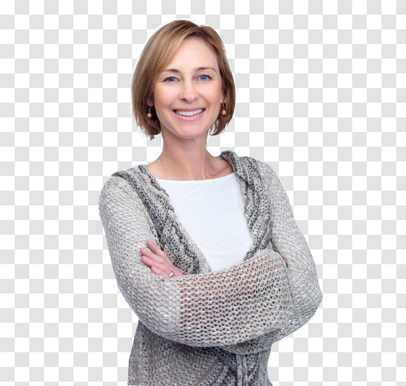 Business Centro Engel Menopause Woman With Arms Folded - Outerwear - Middle Age Transparent PNG