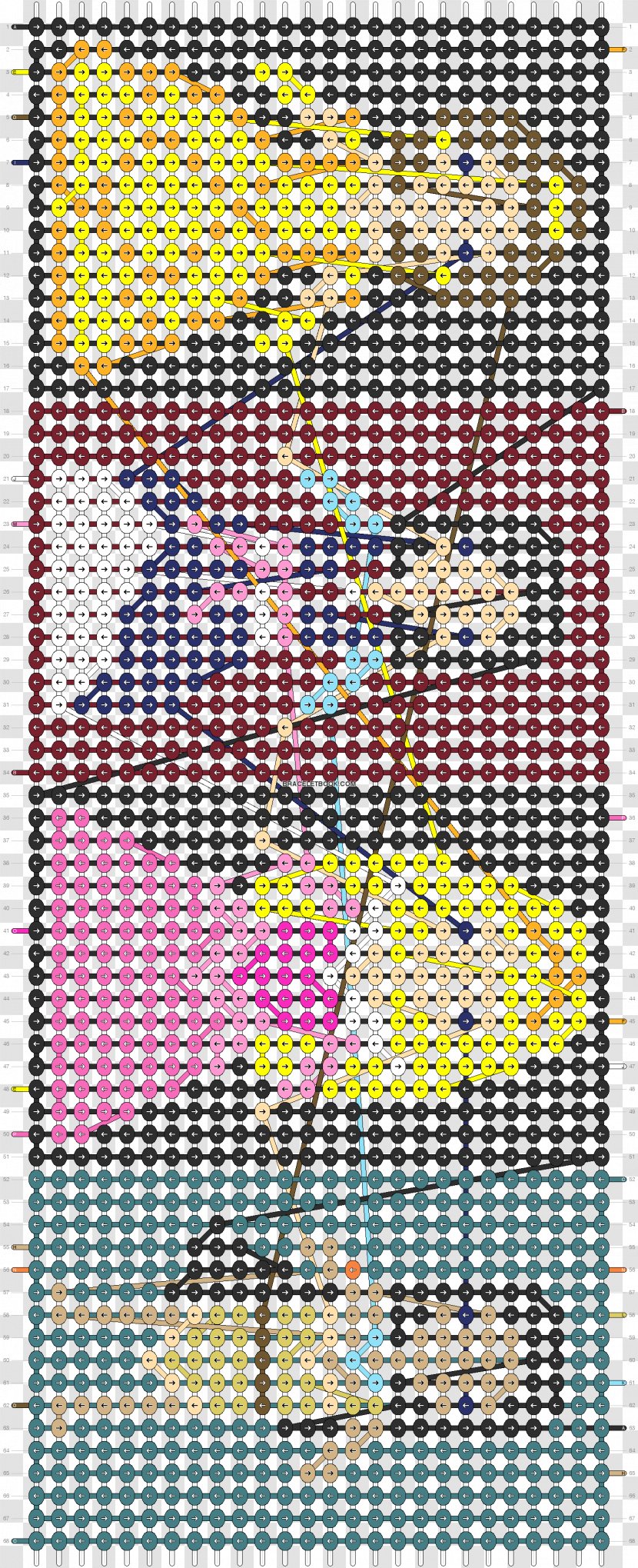 Friendship Bracelet Bead Pattern - Area - Art Transparent PNG