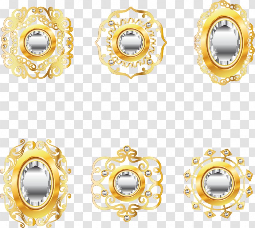 Pearl Gold Jewellery - Body Jewelry - Vector Painted Transparent PNG