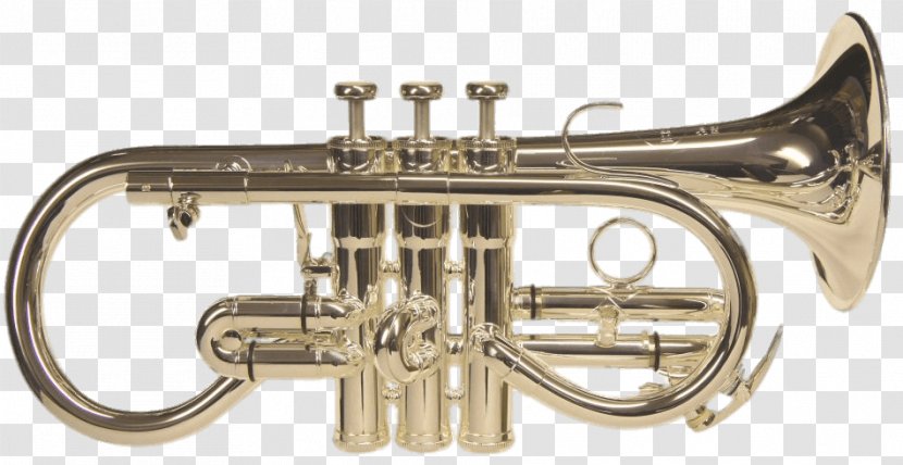 Soprano Cornet Trumpet Brass Instruments Trombone - Silhouette Transparent PNG