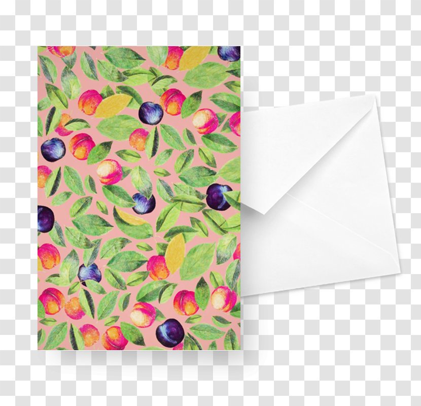 Petal Rectangle - Paper - Pattern With Tropical Fruits Transparent PNG