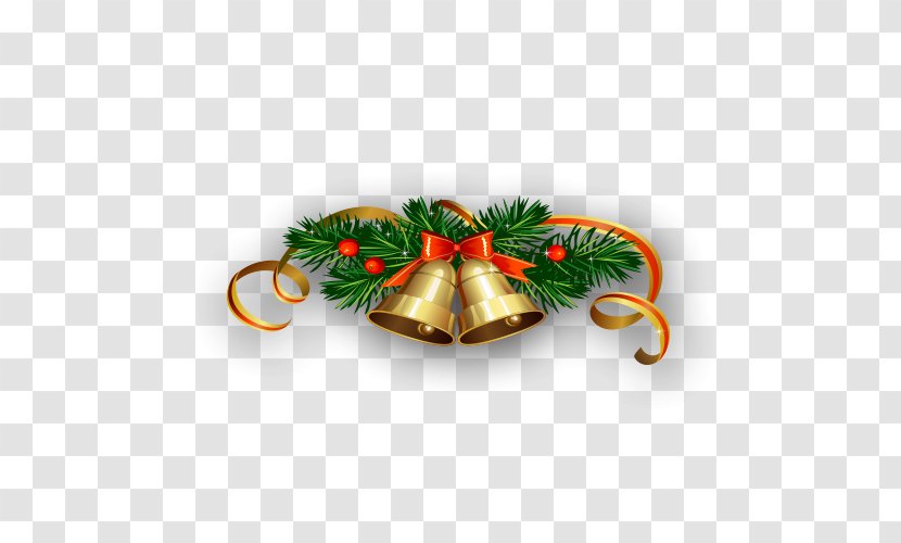 Santa Claus Christmas Bell - Gold - Bells Transparent PNG