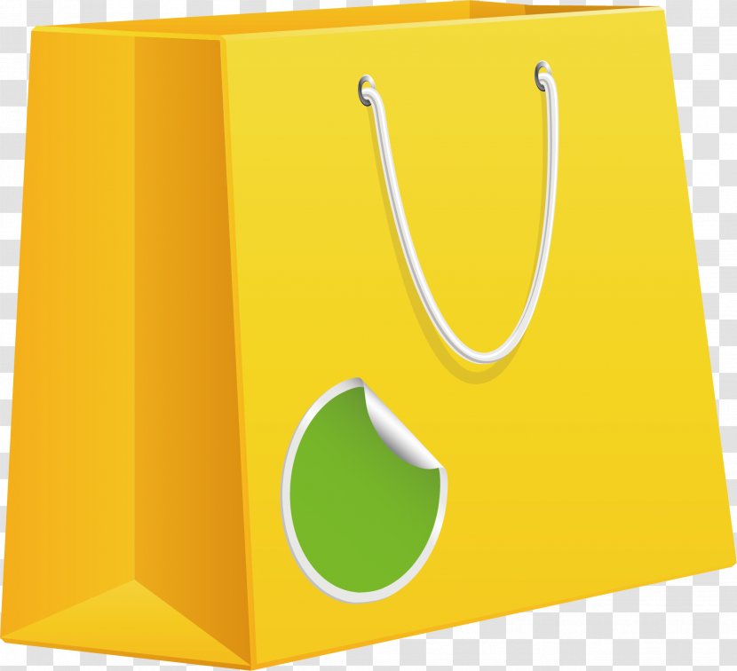 Shopping Bag Material Yellow - Packaging And Labeling - Elements Transparent PNG