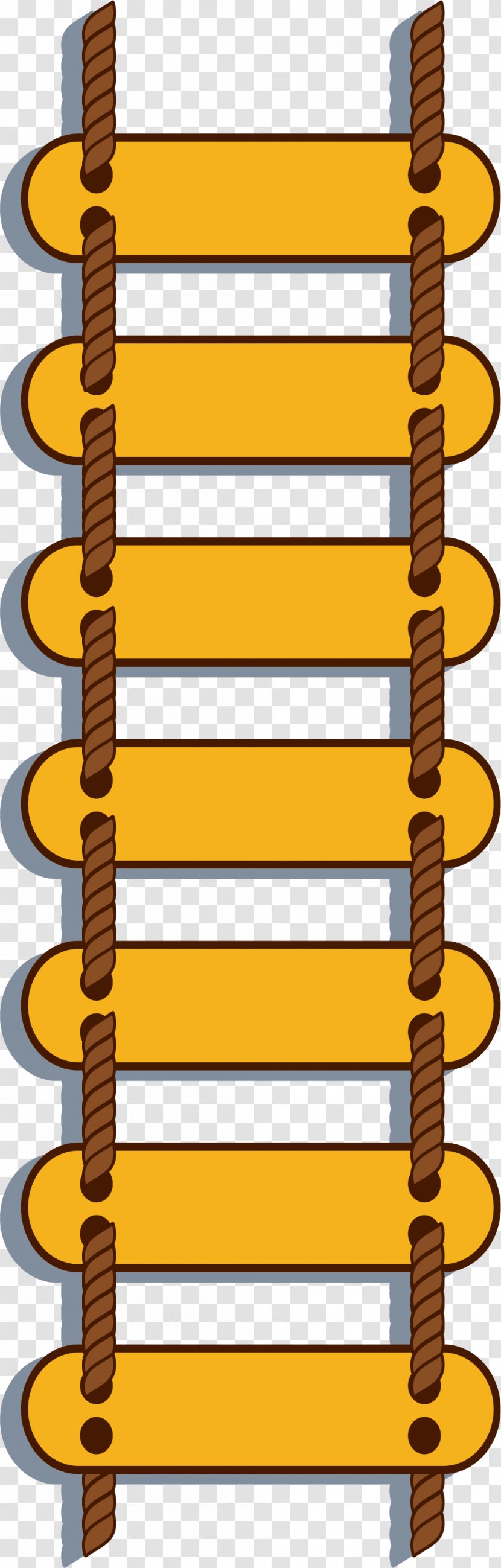 Yellow Line Ladder - Color - Straight Transparent PNG