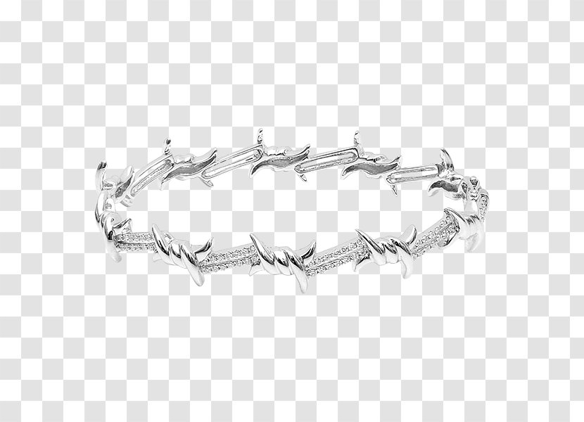 Earring Barbed Wire Jewellery Bracelet - Bangle - Silver Crown Transparent PNG