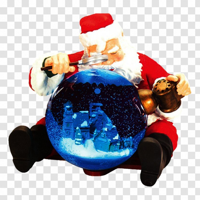 Santa Claus Snow Globes Christmas Rudolph - Silhouette - Musical Elements Transparent PNG