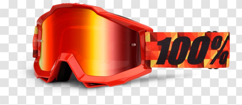 Motocross 100% Accuri Goggles Glasses Motorcycle - Dirt Bike Transparent PNG