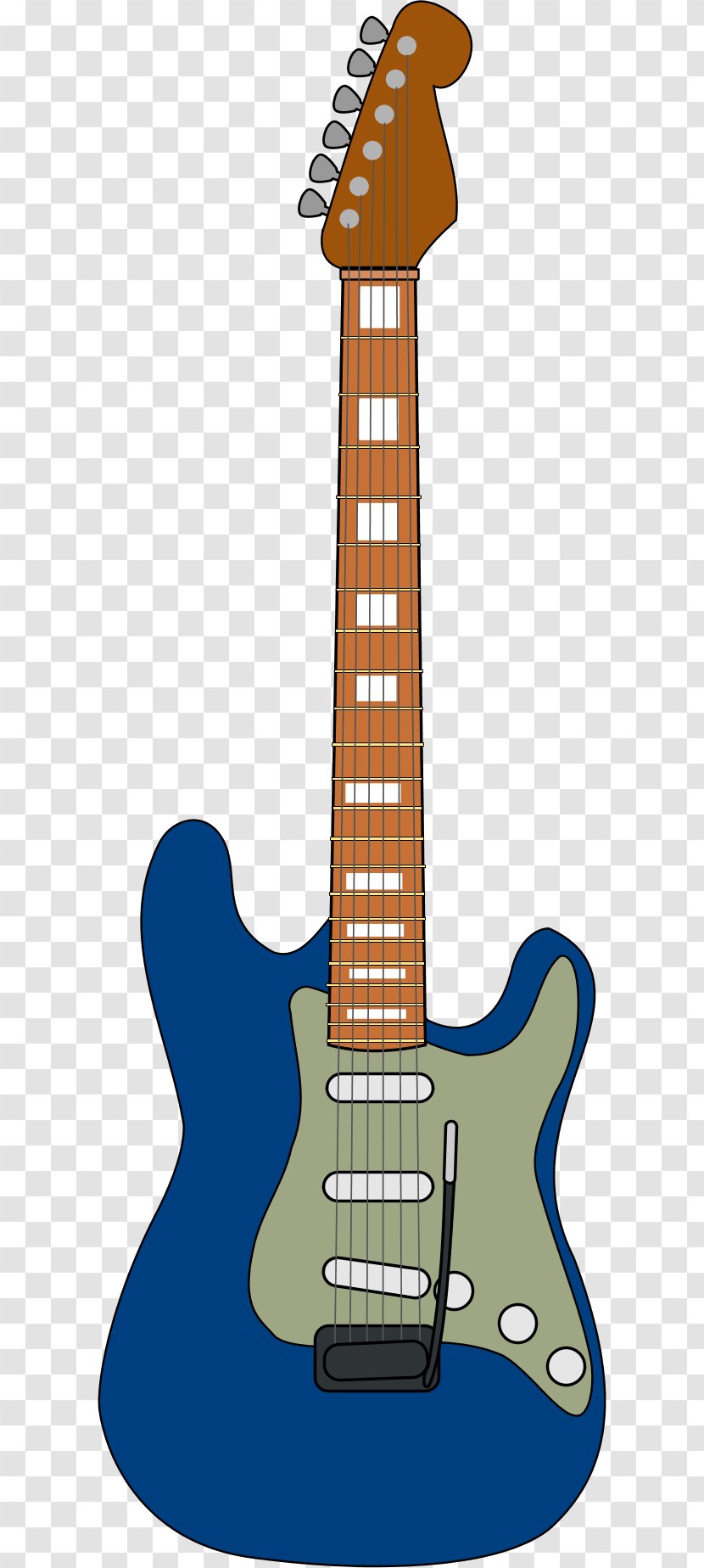 Fender Stratocaster Electric Guitar Bass Clip Art - Cartoon Transparent PNG