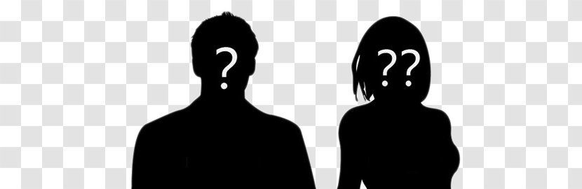 Silhouette - Brand - Men And Women Mysterious Figure With A Question Mark Transparent PNG