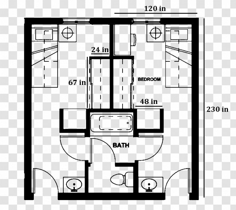 Southern Oregon University Room Dormitory Floor Plan House - Structure - Housing Transparent PNG