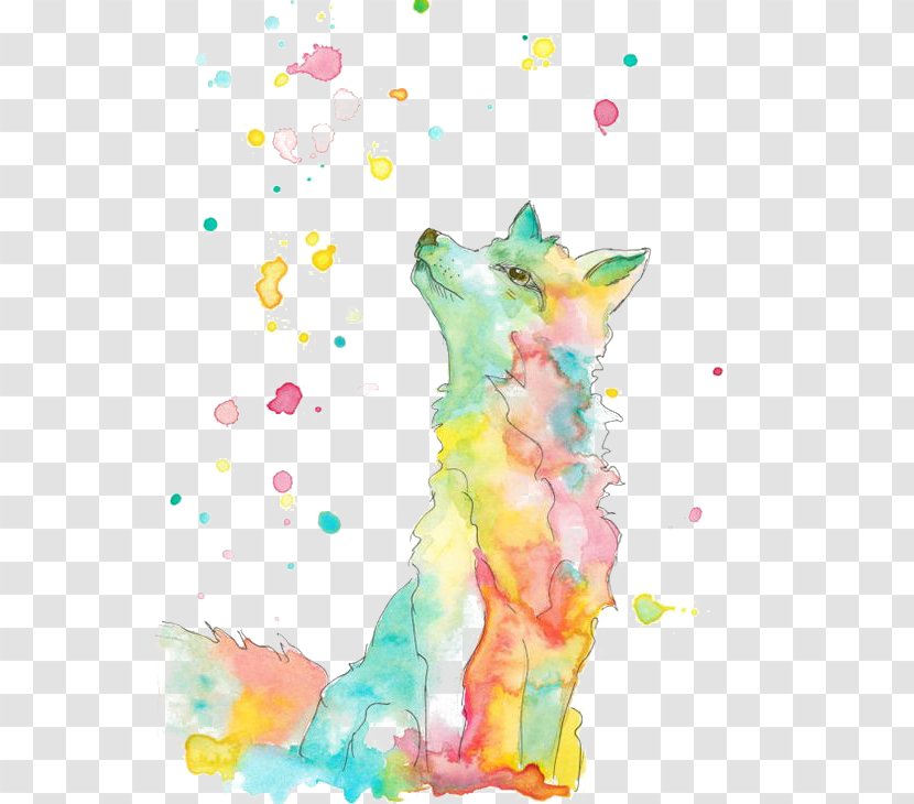 Gray Wolf Watercolor Painting Drawing Fox Illustration - Area Transparent PNG