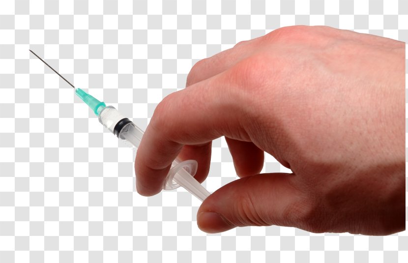 Supervised Injection Site Drug Hypodermic Needle Syringe - In Hand Transparent PNG