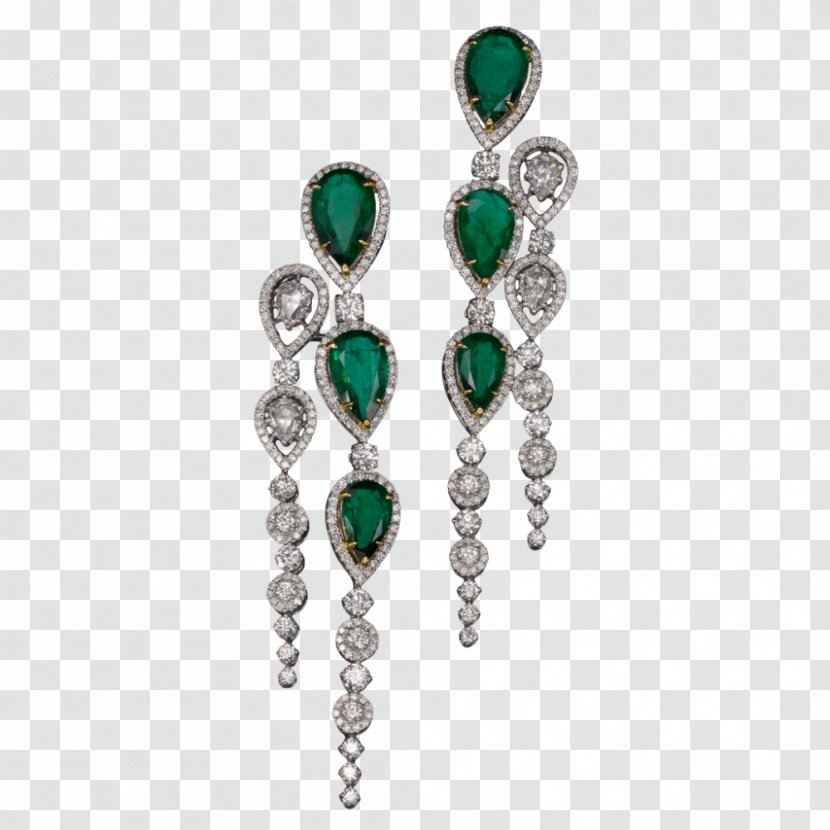 Emerald Earring Butani Jewellery Ltd. Diamond - Earrings Transparent PNG