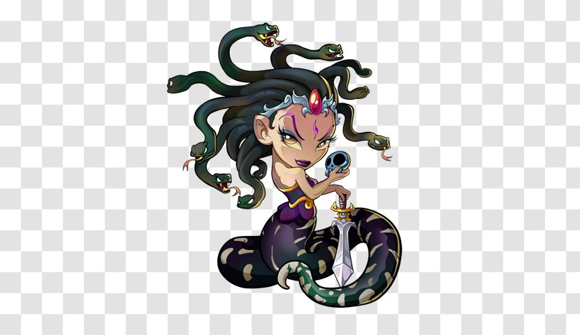 Medusa Legendary Creature Gorgon Steropes Stheno - Silhouette - Watercolor Transparent PNG
