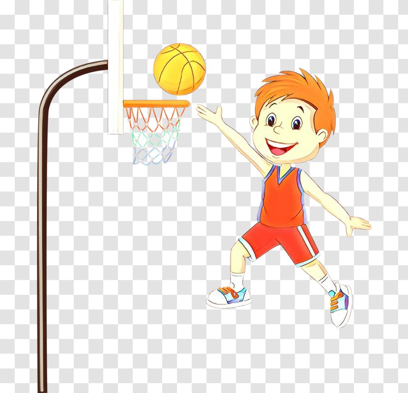 Basketball Hoop Player Cartoon Volleyball - Throwing A Ball - Team Sport Transparent PNG