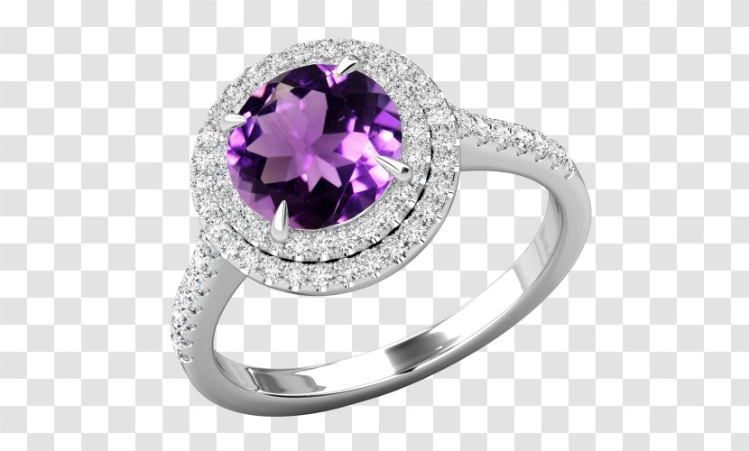 Amethyst Engagement Ring Diamond Jewellery - Body Jewelry - Cushion Cut Earrings Transparent PNG