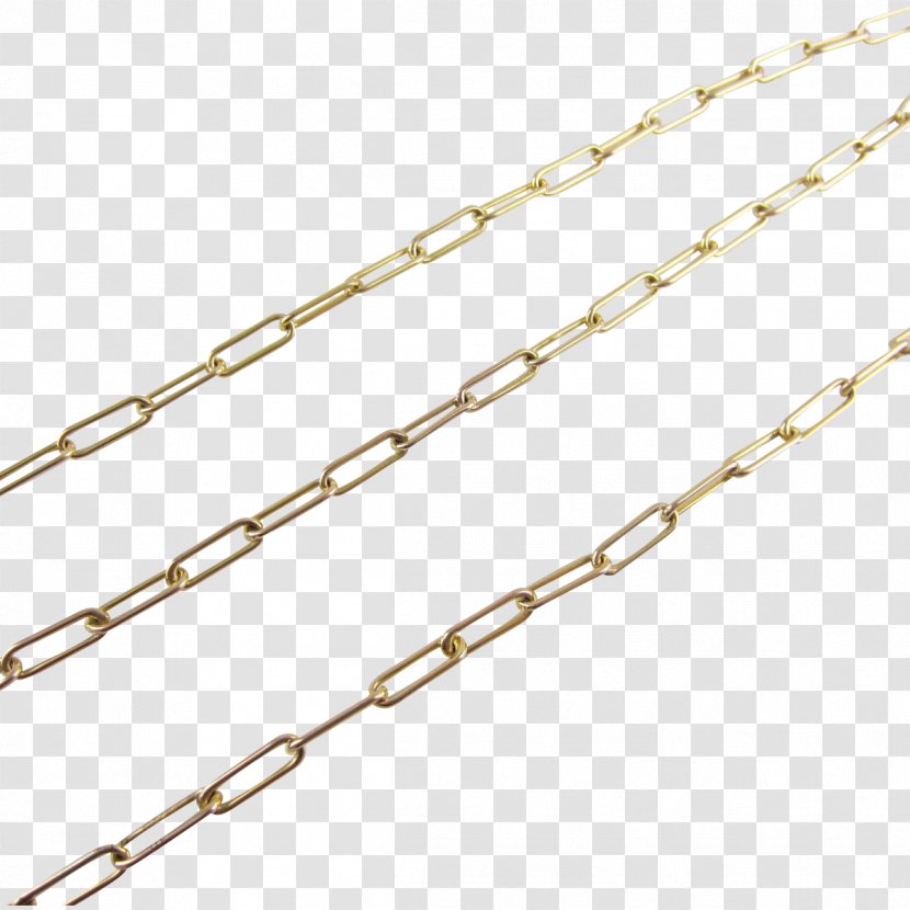 Chain Paper Clip Colored Gold Transparent PNG
