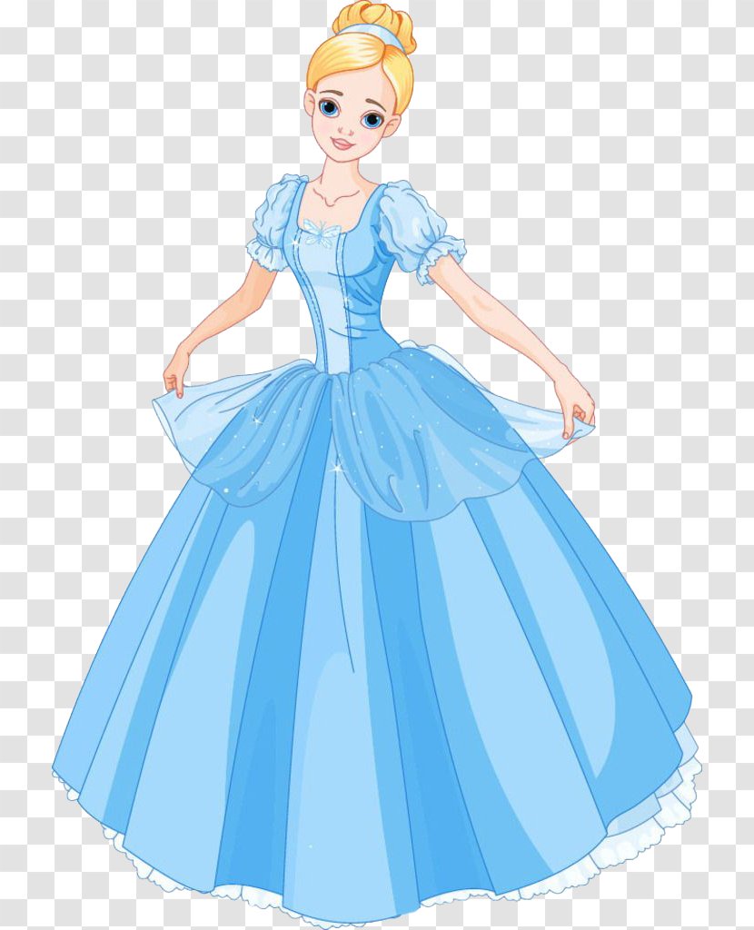 Cinderella Royalty-free Clip Art - Watercolor - The Princess Is Wearing A Fluffy Dress Transparent PNG