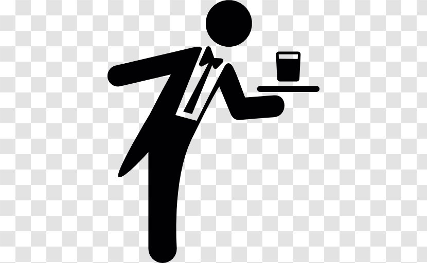 Waiter User Icon Design - Customer - Black And White Transparent PNG