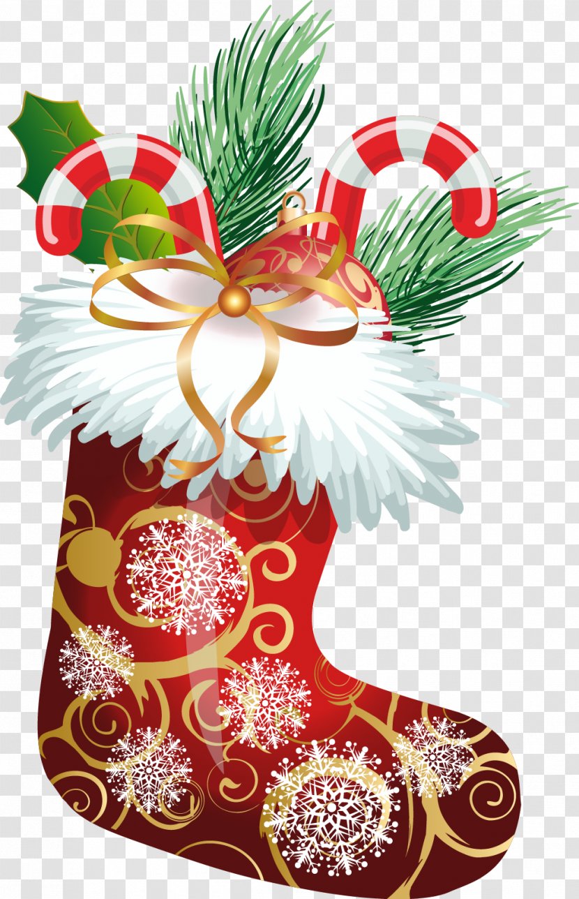 Christmas Tree Stocking - Vector Elements Boots Transparent PNG