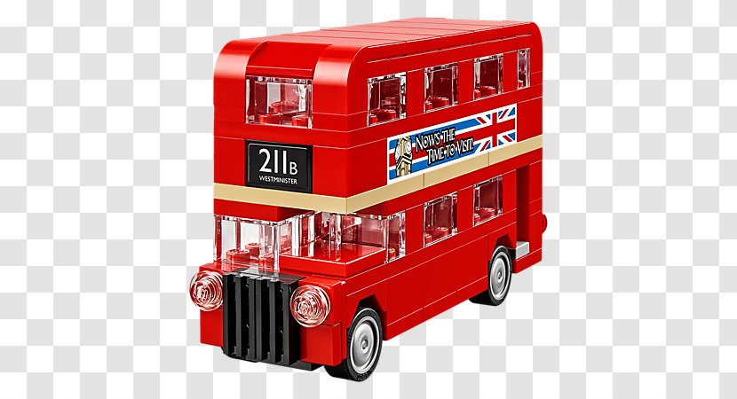 Hamleys LEGO 10258 Creator London Bus Lego Minifigure - Red - Toy Transparent PNG