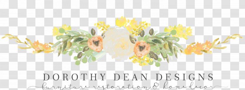 Floral Design Cut Flowers Calligraphy Font - Branching Transparent PNG