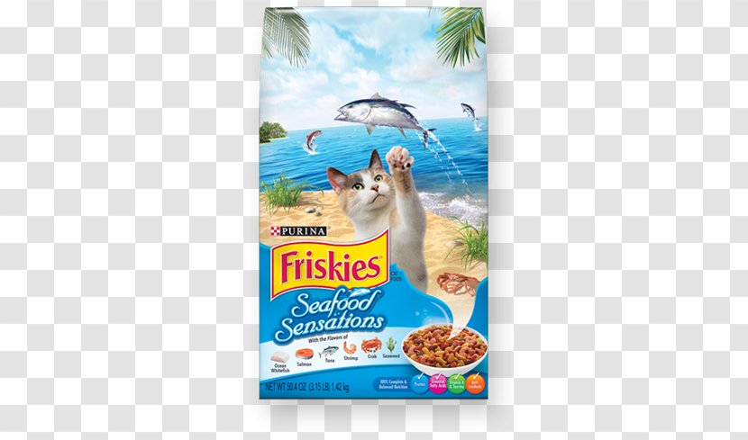 Friskies Seafood Sensations Dry Cat Food - Taste Transparent PNG